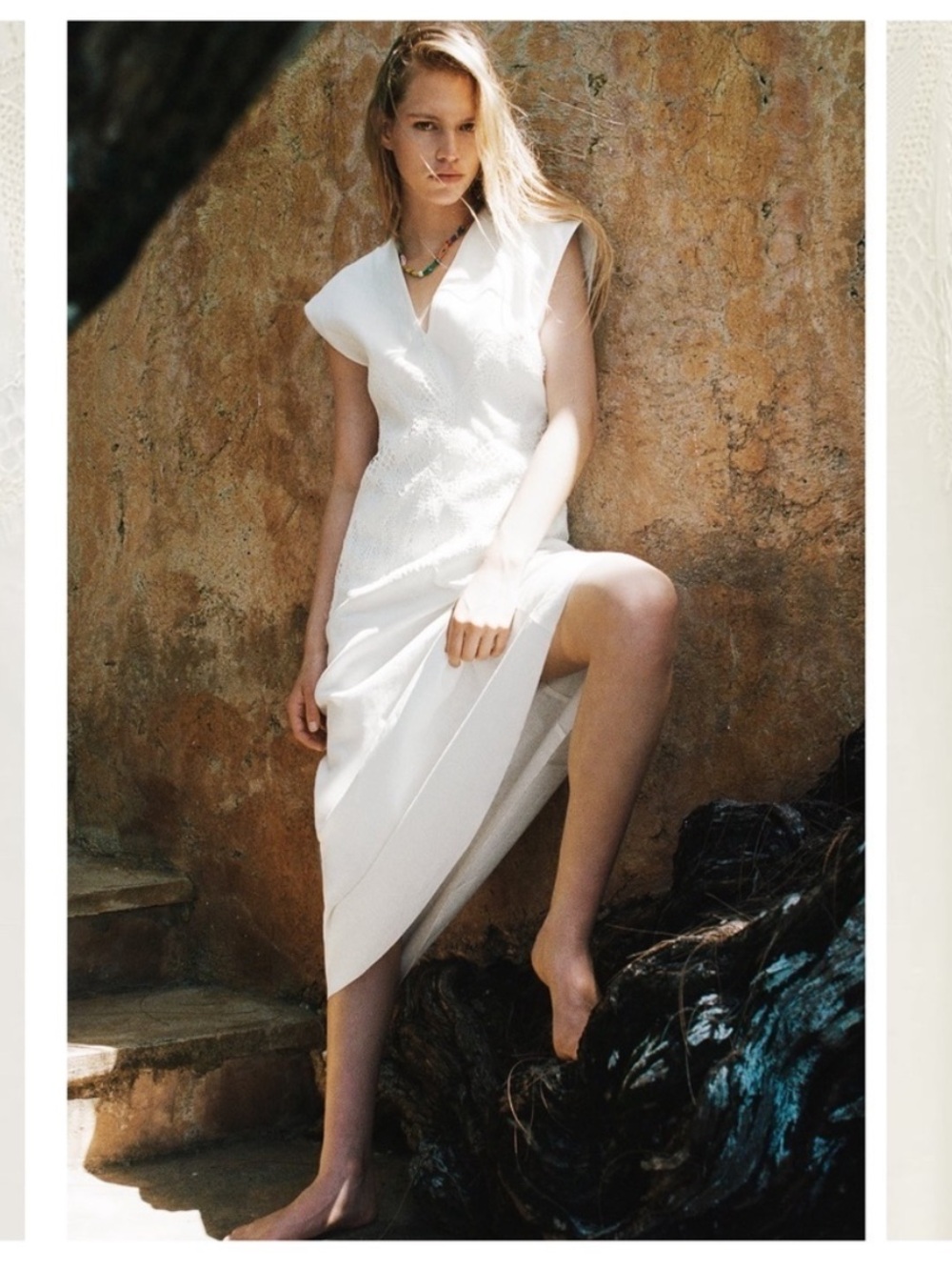 NWT Zara white linen dress